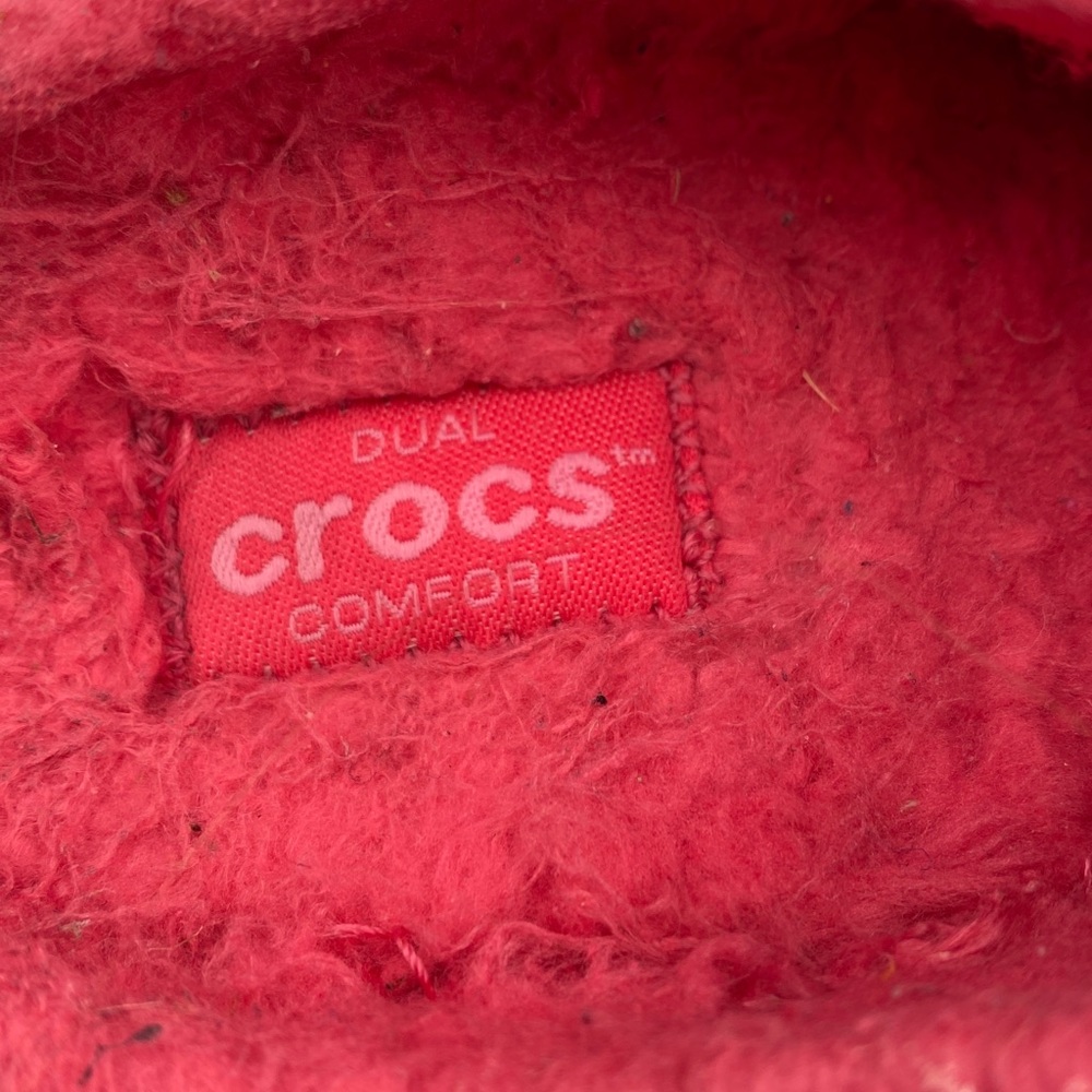 New CROCS toddler girl Pink Faux-Fur Lined Clogs 8 - Picture 6 of 6